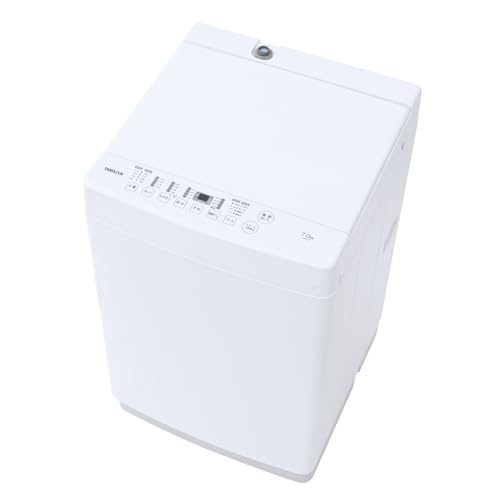 [山善] 全自動 洗濯機 7kg YWM-70(W) ホワイト 一人暮らし ノンインバーター おいそぎ 部屋干し 槽洗浄 予約機能